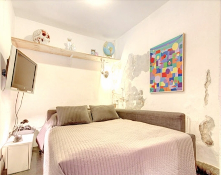 Double sofa bed in open space