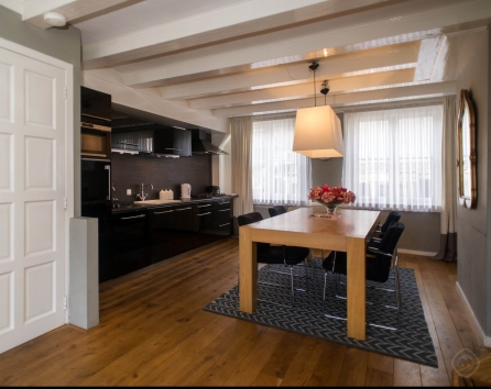 Dining Area and Kitchen Singel apartment Amsterdam