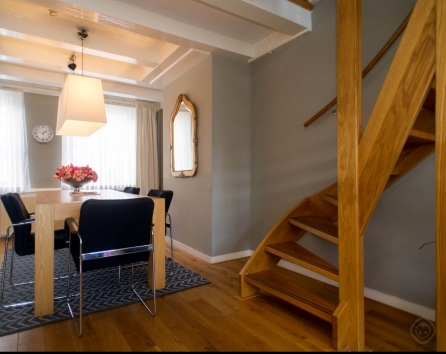 Dining Area with the View of Stairs Singel apartment Amsterdam