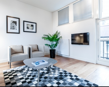 Living Room with Flat Screen TV