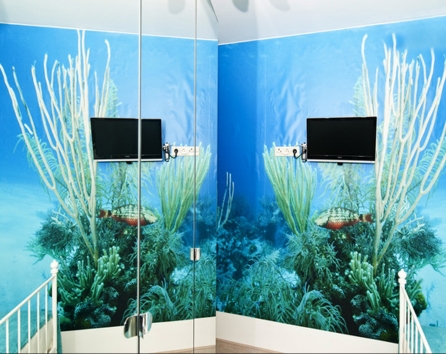 Bedroom with mirrow