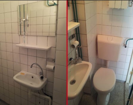 toilet and bathroom