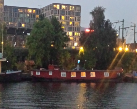 View from across the canaHouseboat Tante PIet