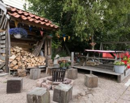 Outside relaxing garden